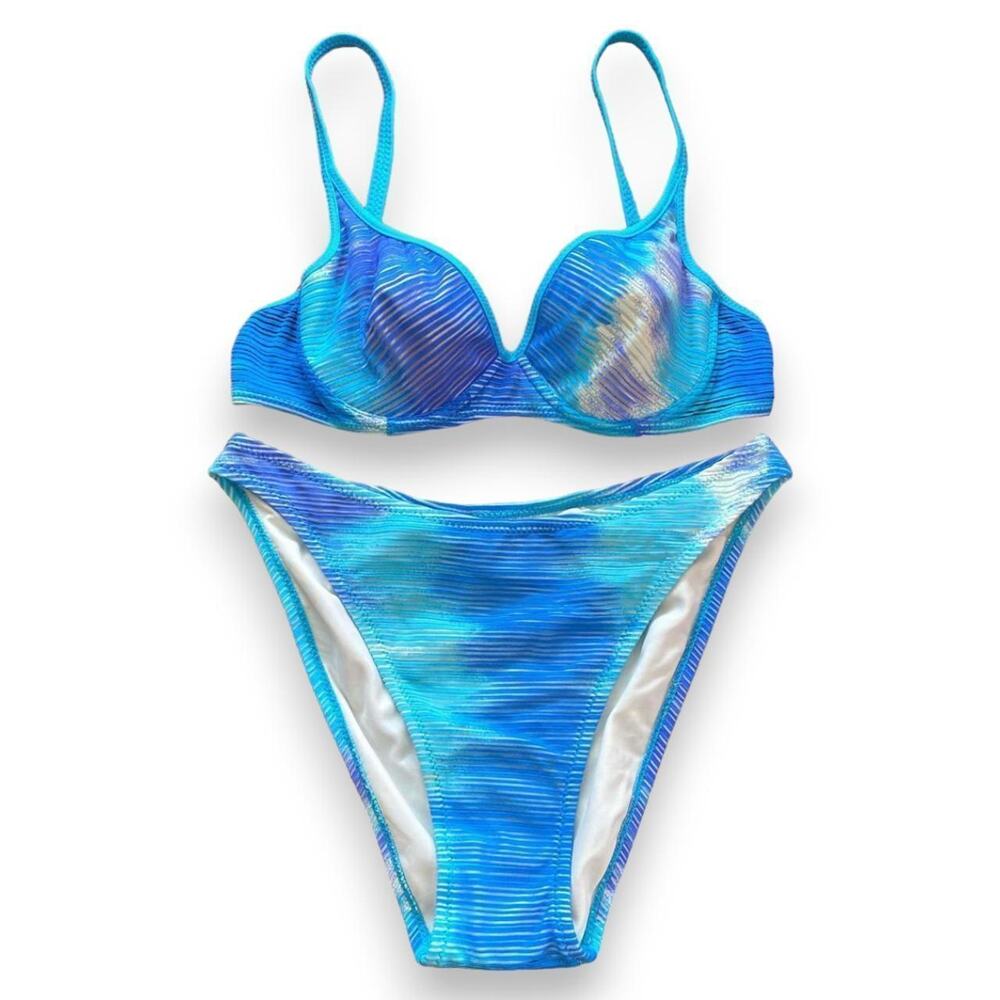 Vintage 1990's deadstock blue two toned bikini